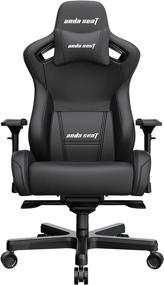 img 4 attached to 🪑 Anda Seat Kaiser 2 Gaming Chair: Ergonomic XL Computer Office Chair with 4D Adjustable PU Armrest, 160° PVC Leather Swivel Rocker Video Game Chair - Home Adult, Black (Includes Headrest & Lumbar Pillow)