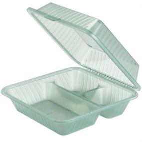 img 1 attached to 🥡 ECO Takeouts - Enterprises 3-Compartment Polypropylene EC 09 1 JA EC