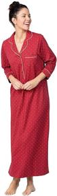 img 4 attached to PajamaGram Womens Nightgown Cotton Soft Women's Clothing