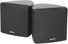 img 4 attached to 🔊 Cube by Rockville: Premium Pair of 3.5" Black Commercial 70v Swivel Wall Mount Speakers - Ultimate Sound Quality for Any Space