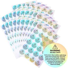 img 4 attached to 🕯️ Holographic Candle Warning Labels Stickers for Candle Jars & Containers (600 Count) – Wax Melting Safety, Candle Jar Container Stickers, Candle Making Supplies