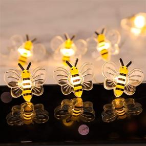 img 4 attached to 🐝 Bee Decorative String Lights: Transform Your Space with 10 Ft 30 LED Fairy Lights – Remote Controlled, USB & Battery Powered – Perfect for Kid's Room, Bedroom, Kitchen, Party & Xmas Tree Decor – With Timer Function