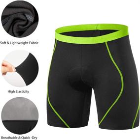 img 3 attached to Przewalski Mens Cycling Underwear Shorts: 3D Padded Bike Undershorts with Silicone Leg Grippers - Ultimate Comfort for MTB and Road Cycling