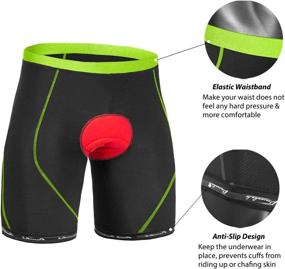 img 2 attached to Przewalski Mens Cycling Underwear Shorts: 3D Padded Bike Undershorts with Silicone Leg Grippers - Ultimate Comfort for MTB and Road Cycling