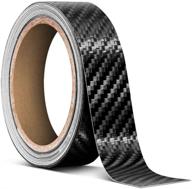 🔥 high-quality 3m 1080 black carbon fiber vinyl detailing wrap pinstriping tape - 20ft roll (1 inch x 20ft) logo