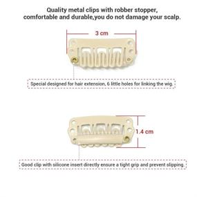 img 1 attached to 20 шт. блондинок Металлические зажимы U-образной формы для самостоятельных наращиваний волос и париков