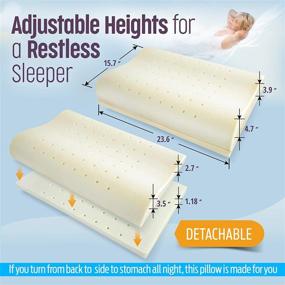 img 2 attached to 🌙 Aeris Adjustable Memory Foam Contour Pillow: Ultimate Neck Pain Relief for Side Sleepers - Ergonomic Tempurpedic Neck Support with Orthopedic Design and Machine Washable Cover