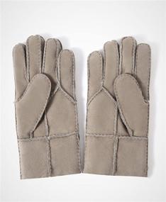 img 2 attached to 🧤 YISEVEN Sheepskin Shearling Leather Mittens for Men's Accessories in Gloves & Mittens