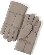 🧤 yiseven sheepskin shearling leather mittens for men's accessories in gloves & mittens logo