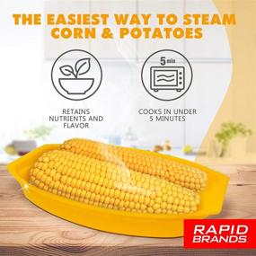 img 3 attached to 🌽 Rapid Corn and Potato Cooker - Quick Microwave Cooking for Fresh and Frozen Vegetables in under 5 Minutes - Ideal for Dorms, Compact Kitchens, or Offices - Dishwasher-Safe, Microwaveable, and BPA-Free