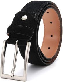 img 4 attached to 👔 Sophisticated Suede Leather Men's Belts by Ground Mind: Elevate Your Style with Exquisite Accessories