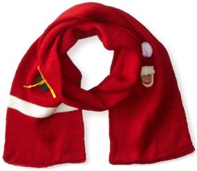 img 2 attached to 🎄 Kidorable Маленький акриловый шарф: Рождественские модные шарфы для девочек' аксессуары.