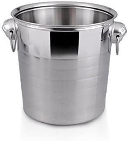 img 1 attached to 🧊 Affordable Stainless Steel Large Ice Bucket: 6 Quarts Champagne & Wine Chiller