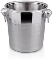 🧊 affordable stainless steel large ice bucket: 6 quarts champagne & wine chiller логотип