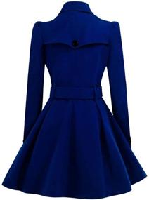 img 3 attached to 👗 Women's Clothing: ForeMode Mid-Length Long Double Breasted Dresses Outwear