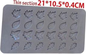 img 3 attached to 2 PSC Mini Skater 24-Cavity Leaf Shape Silicone Mold - Ideal for Soap, Candle, Candy, Chocolate Making & More (Leaf Shape Mold)