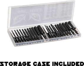 img 2 attached to 🔧 High-Quality Hex Head Allen Wrench Drill Bit Set (24 Pack) - Metric & SAE - Magnetic Tips - Durable CR-MO Steel Alloy - 2.3" Long