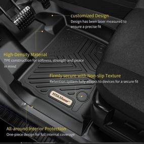 img 2 attached to 🚗 YITAMOTOR Custom Fit Black TPE Floor Liners for 2014-2020 Chevrolet Impala - All-Weather Protection, 1st & 2nd Row Floor Mats