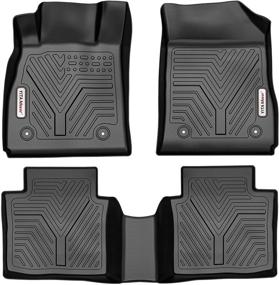 img 4 attached to 🚗 YITAMOTOR Custom Fit Black TPE Floor Liners for 2014-2020 Chevrolet Impala - All-Weather Protection, 1st & 2nd Row Floor Mats