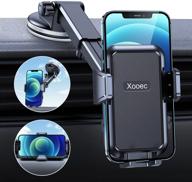 📱 xooec high temperature friendly 4 in 1 car phone holder mount for dashboard, air vent & windshield - universal hands free stand for iphone 12 11 pro max, samsung galaxy note & s21 ultra logo