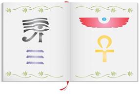 img 3 attached to 🔍 Egyptian Symbol Hieroglyphics Stencil Set - Ideal for Painting Cards, 3.25 x 4 inch Size