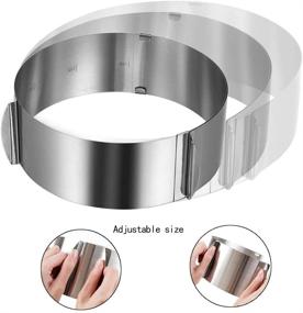 img 3 attached to 🎂 California Cade Electronic Stainless Steel Adjustable Cake Mousse Mold Ring - 6 to 12 Inch, Ideal for Baking & Decorating Cakes