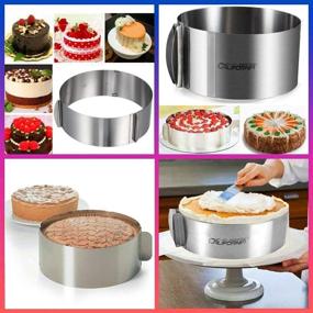 img 1 attached to 🎂 California Cade Electronic Stainless Steel Adjustable Cake Mousse Mold Ring - 6 to 12 Inch, Ideal for Baking & Decorating Cakes