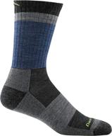 durable & comfortable heady stripe cushion socks by darn tough logo