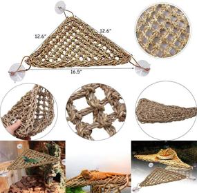 img 1 attached to 🦎 Hamiledyi Bearded Dragon Tank Accessories: Lizard Hammock, Climbing Jungle Vines, Adjustable Leash, Bat Wings, Flexible Reptile Leaves with Suction Cups – Reptile Habitat Decor for Gecko, Snakes, and Chameleon