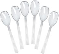 🥄 clear hard plastic party serving spoons - 9", 12 count logo