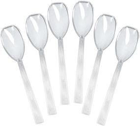 img 2 attached to 🥄 Clear Hard Plastic Party Serving Spoons - 9", 12 Count