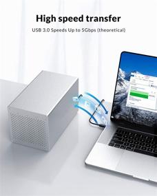 img 2 attached to 📦 ORICO 5 Bay Hard Drive Enclosure: 3.5inch Raid USB3.0 to SATA Aluminum External HDD/SSD Storage - Secure Data Backup Up to 80TB