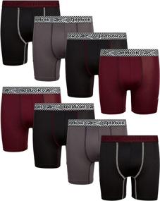 img 4 attached to 👕 Рибок компрессионная чёрная контрастная одежда и активная одежда для мальчиков