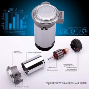 img 2 attached to 🚗 FARBIN 12V Mini Air Horn, Loud Car Horn with Chrome Zinc Dual Trumpet, Compressor Wire Harness and Button for Trucks, Cars, SUVs, RVs, Motorcycles, Off Road - Mini Version with Button
