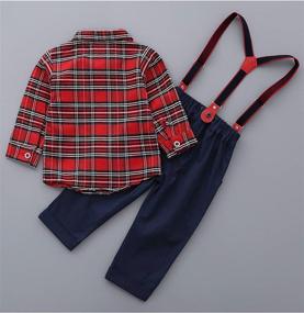 img 3 attached to 🧒 Gentleman Clothes for Toddlers: Stylish Suspenders Outfits in Boys' Clothing Sets