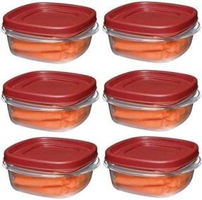 img 2 attached to Rubbermaid 1776401: 6 Pack of 1 1/4-Cup Easy Find Lid Food Storage Containers – Square Design for Maximum Convenience