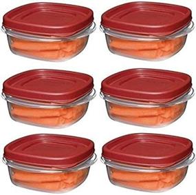 img 1 attached to Rubbermaid 1776401: 6 Pack of 1 1/4-Cup Easy Find Lid Food Storage Containers – Square Design for Maximum Convenience