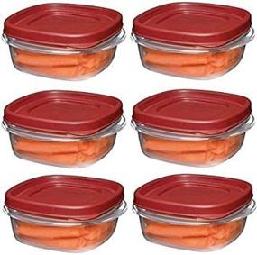 img 3 attached to Rubbermaid 1776401: 6 Pack of 1 1/4-Cup Easy Find Lid Food Storage Containers – Square Design for Maximum Convenience