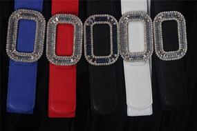 img 1 attached to Womens Elastic Stretch Luxury Crystal Women's Accessories for Belts