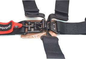 img 1 attached to Spocoro 5 Point Safety Harness - 2 Inch Nylon Straps, Latch and Link Style, Ultra Soft Heavy Duty Shoulder Pads, Black (1 Pack)