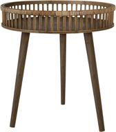 🏠 stratton home décor rattan side table - brown, 15.75w x 15.75d x 16.75h: stylish and versatile addition to any space logo