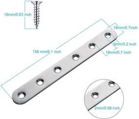 img 3 attached to 📐 Inch Straight Stainless Brackets with 20 Included