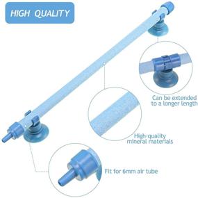 img 2 attached to 🐠 4-Piece Air Stone Tube Bar with Suction Cups - Bubble Diffuser for Fish Tank Aquarium, Hydroponics Pump - Bubble Wall Air Stone Bar Tube for Enhanced Air Release