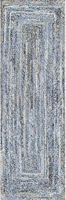 img 3 attached to 🏠 Stylish nuLOOM Hand Braided Otelia Denim and Jute Runner Rug, 2' 6" x 12' for Home Décor