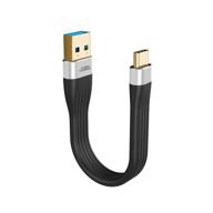 🔌 кабель usb 3.1 a к type c высокой скорости 5 дюймов - быстрая зарядка и передача данных - cablecreation - macbook, ipad pro, s21/s20, ssd, oculus quest link - 12 см, черный. логотип