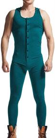 img 3 attached to Sleeveless Breathable Onesies Jumpsuit: Comfortable Men’s Sleepwear & Lounge Attire
