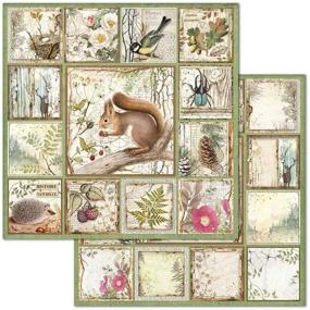 img 3 attached to Stamperia International Paper Pad 8x8 Forest, 20.3cm x 20.3cm, Multicolored - 10 Pack