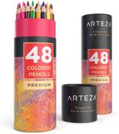 🎨 highly-pigmented wax-based core pencils: arteza colored pencils, 48 vibrant colors - ideal for adult and teen artists logo