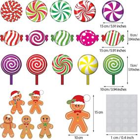 img 3 attached to 🍭 Colorful Christmas Candy Land Theme Party Decorations: 40-Piece Peppermint, Gingerbread, and Lollipop Cutouts for Bulletin Board, Birthday, and Wedding Decor
