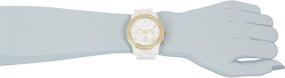 img 2 attached to Майкл Корс белый керамический ⌚ Золотые пластины Runway часы MK5237 для женщин.